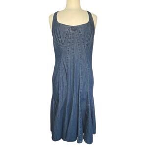 RALPH LAUREN JEANS COMPANY Women’s Y2K Fit and Flare Chambray Dress